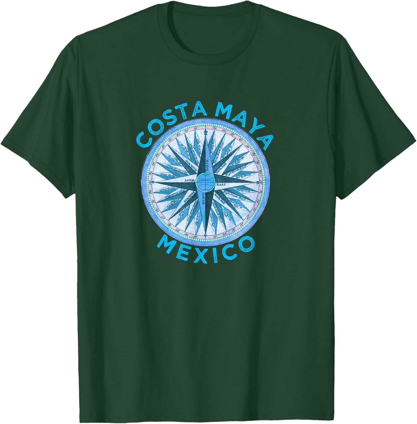 Costa Maya Design / Vintage Costa Maya Compass Rose T-Shirt - T-Shirt | Forest