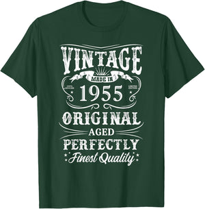 1955 Original Birth Year Vintage Made In 1955 71th BDay T-Shirt - T-Shirt | Forest