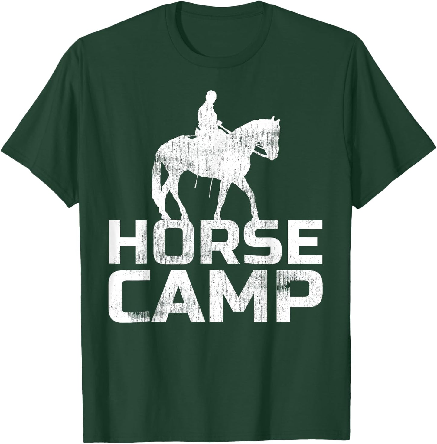 Horse Camp Trainer Shirt Horses Lover Equine Stables Farm T-Shirt - T-Shirt | Forest
