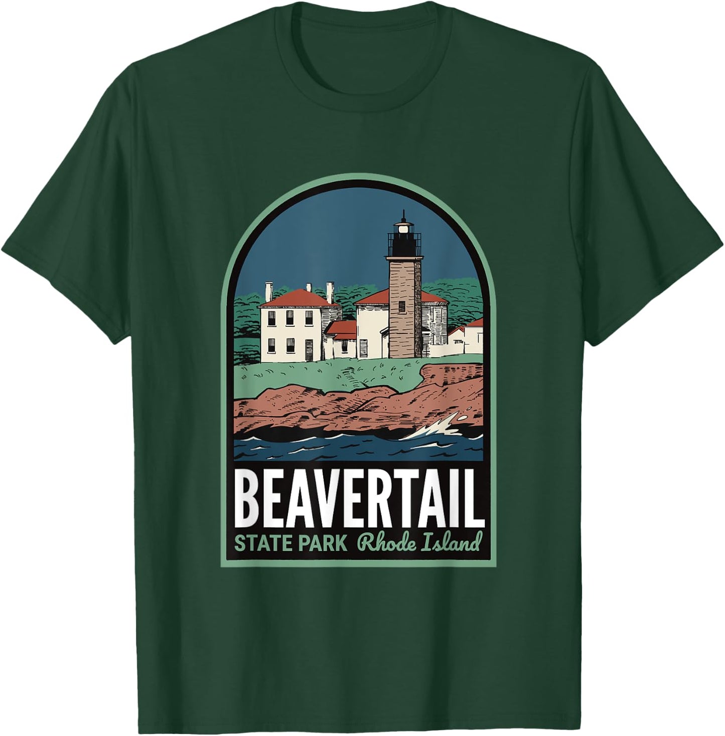 Beavertail State Park Rhode Island T-Shirt - T-Shirt | Forest