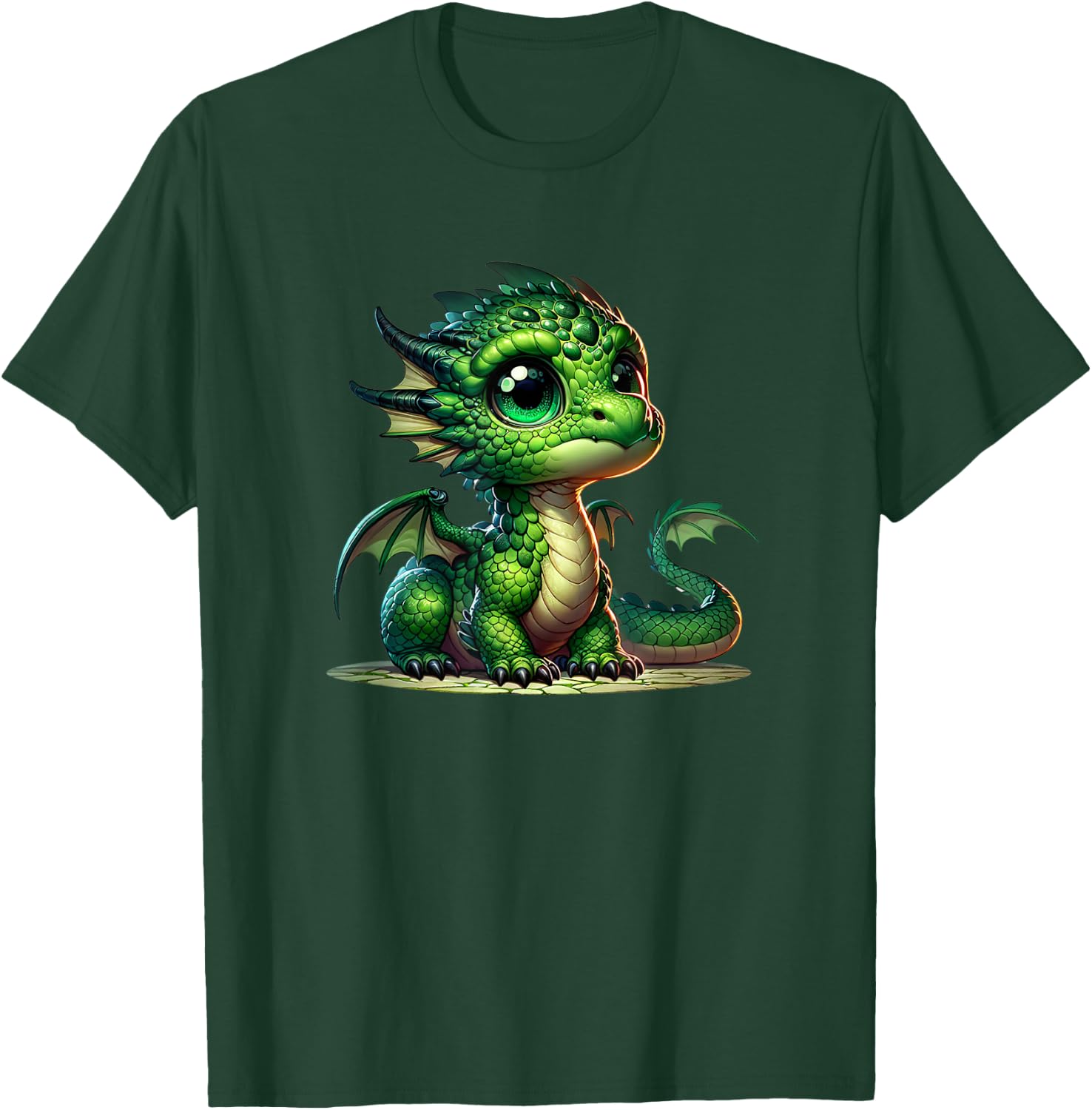 Chinese New Year 2024 Cute Green Dragon T-Shirt - T-Shirt | Forest