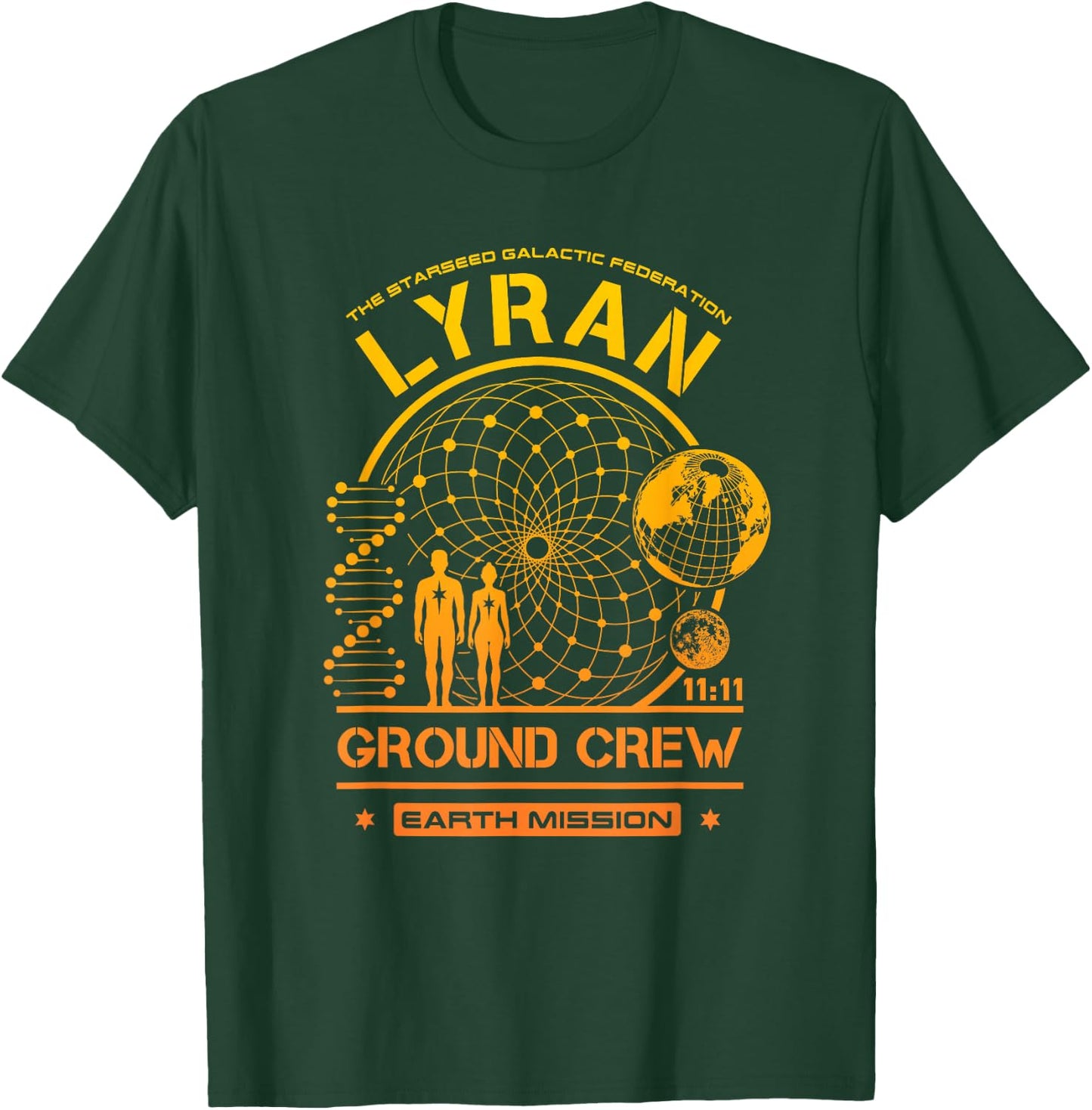 Lyran Starseed Earth Mission Ground Crew T-Shirt - T-Shirt | Forest