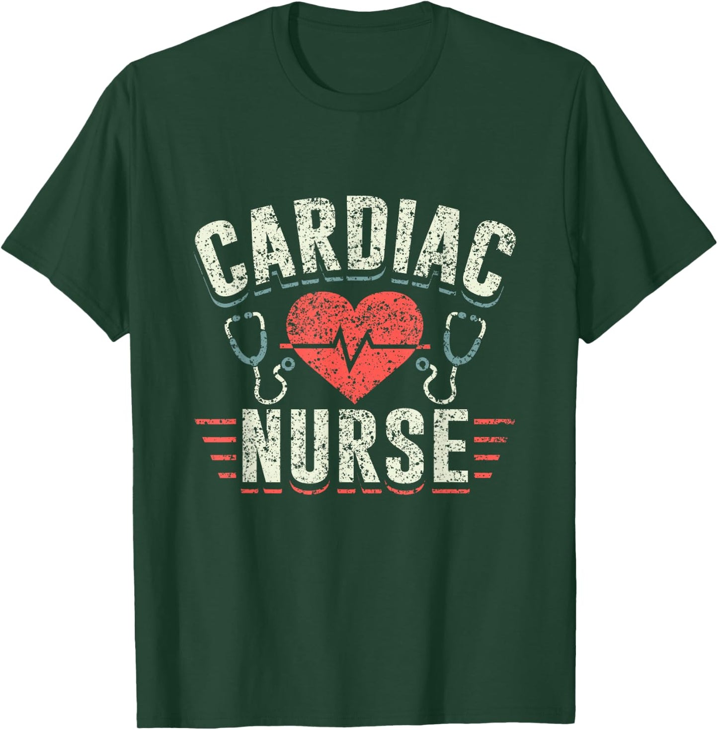 Cardiac Nurse Cardiology Heart Nursing Cardiac Nurse T-Shirt - T-Shirt | Forest