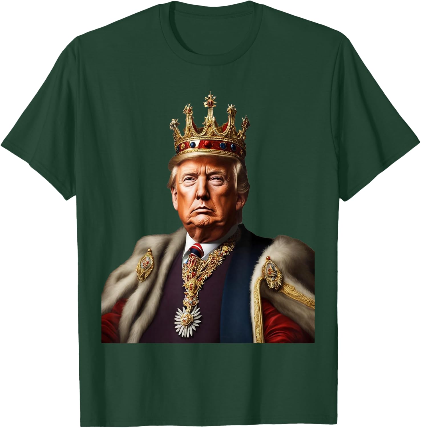 Trump is King Long Live The King American Flag Patriotic T-Shirt - T-Shirt | Forest