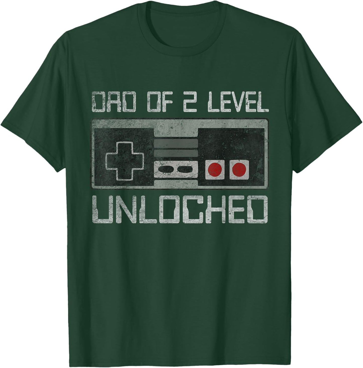 Daddy Again Leveled Up To Dad Of 2 Level Unlocked Father Day T-Shirt - T-Shirt | Forest