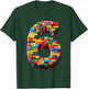 6 Year Old Blocks Building Master Builder 6th Birthday Boy T-Shirt - T-Shirt | Forest