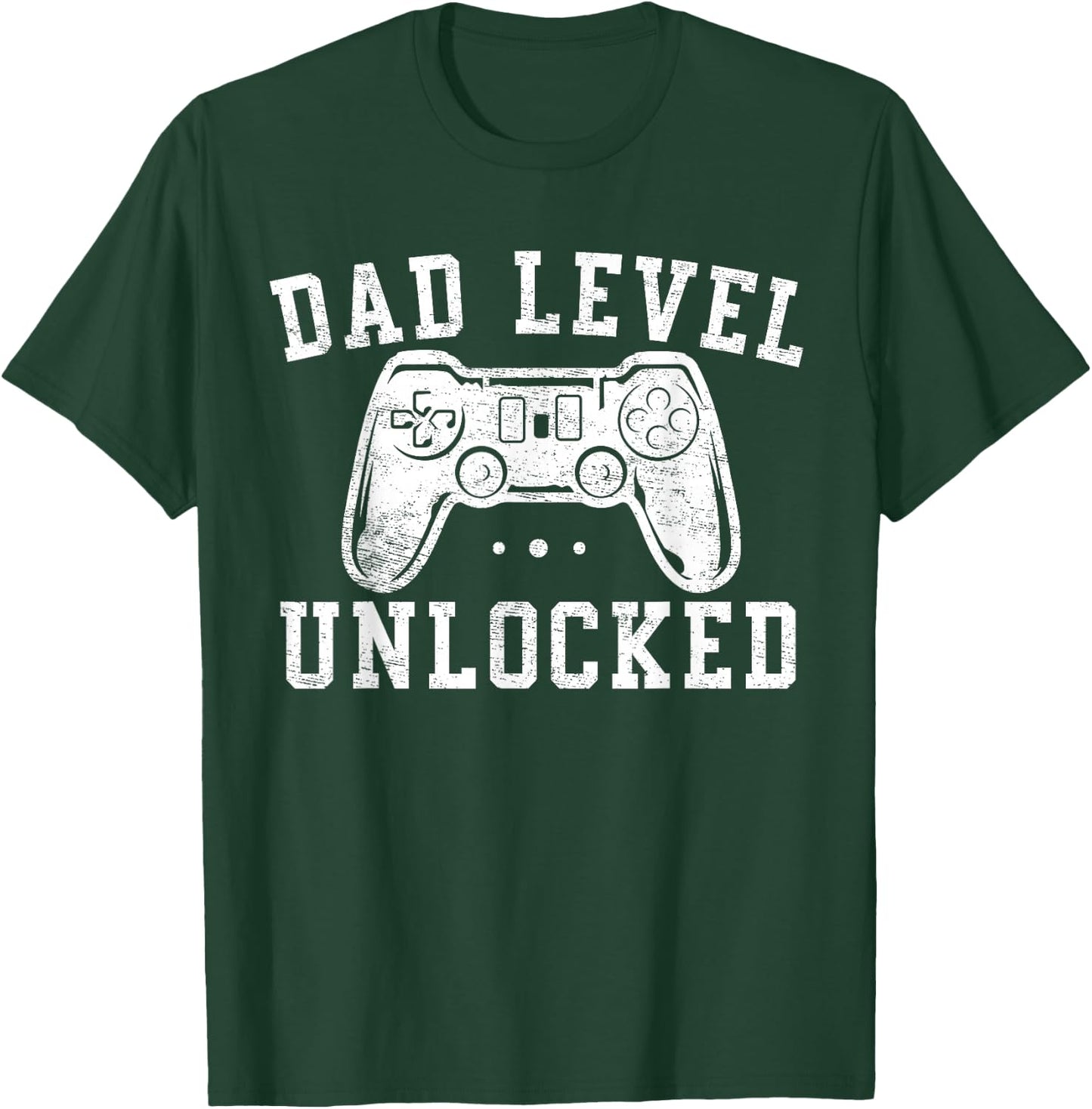 Dad Level Unlocked New Dad To Be Gifts Gamer Father's Day T-Shirt - T-Shirt | Forest