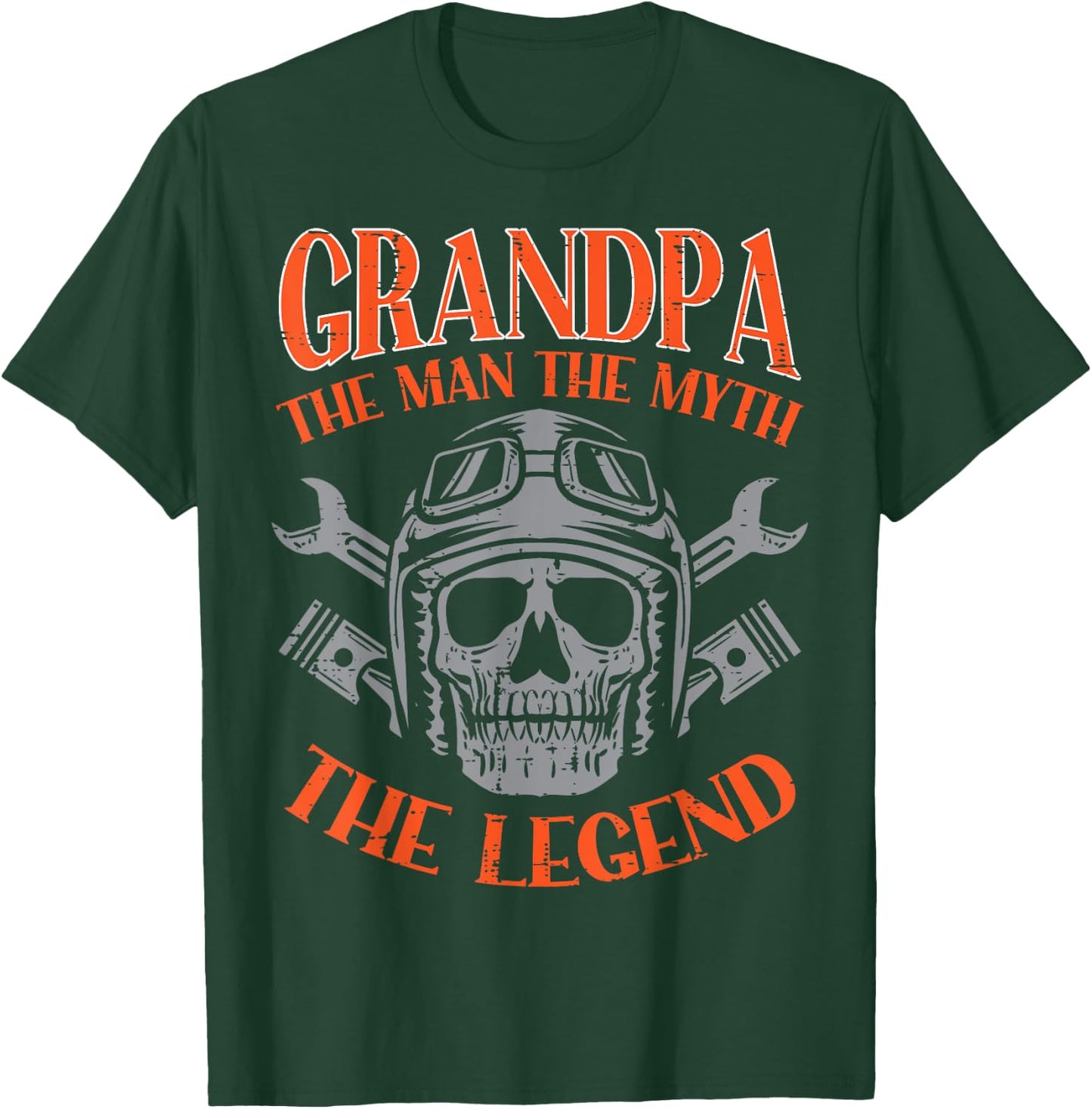 Biker Grandpa The Man Myth Legend Motorcycle Motorbike Men T-Shirt - T-Shirt | Forest