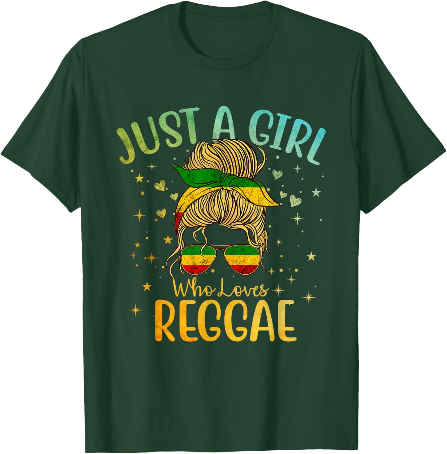 Just A Girl Who Loves Reggae Music Rastafari Rasta Women Kid T-Shirt - T-Shirt | Forest