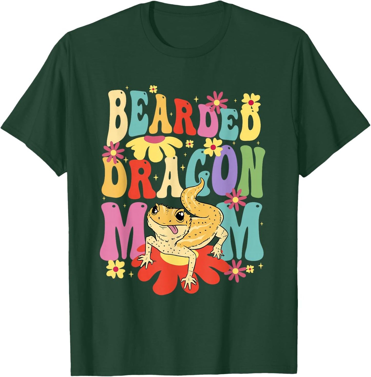 Bearded Dragon Beardie Mom Funny Bearded Dragon T-Shirt - T-Shirt | Forest