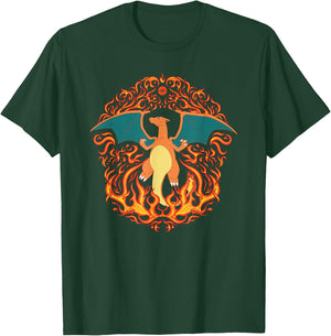 Pokémon - Charizard Fire Type Flames Generation 1 T-Shirt - T-Shirt | Forest