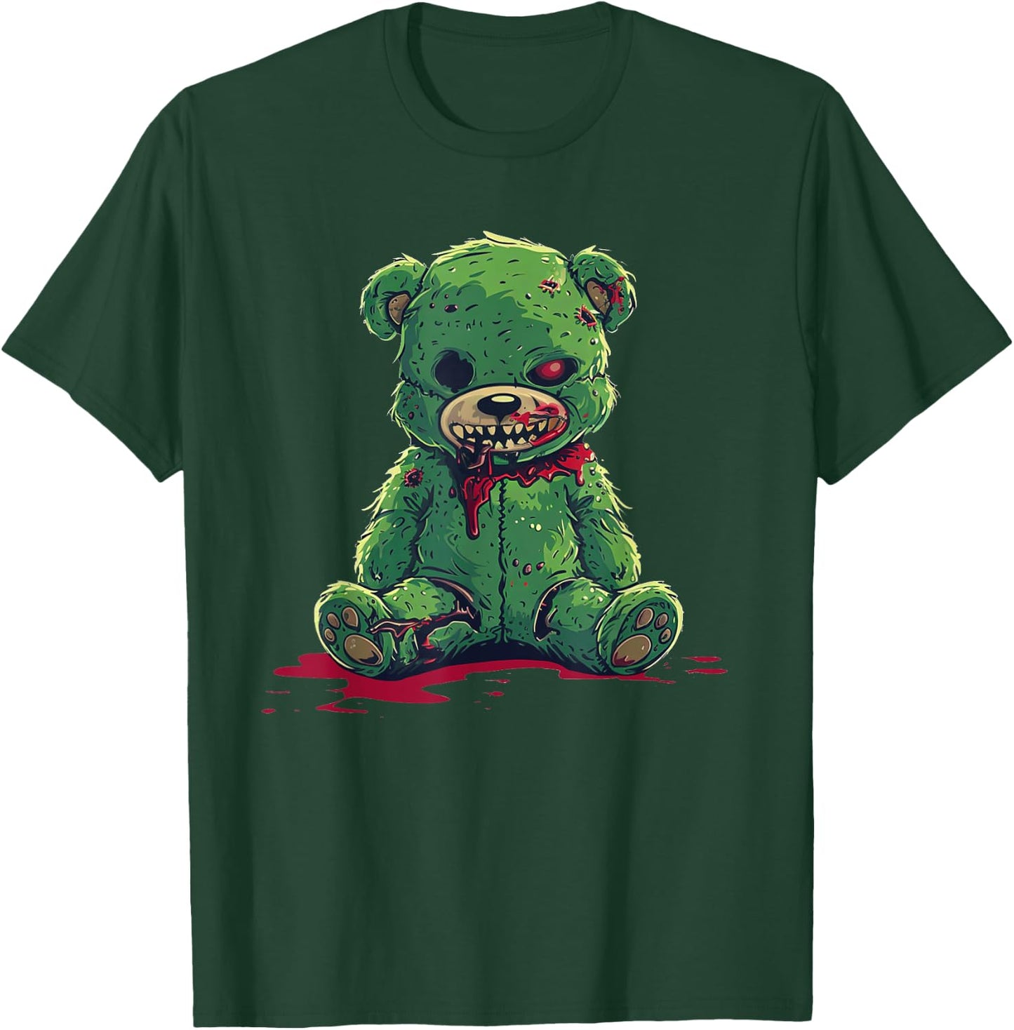 Zombie Bear Halloween Zombie Teddy Zombie Lover T-Shirt - T-Shirt | Forest