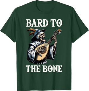 Funny Renaissance Festival Knight Bard To The Bone Design T-Shirt - T-Shirt | Forest