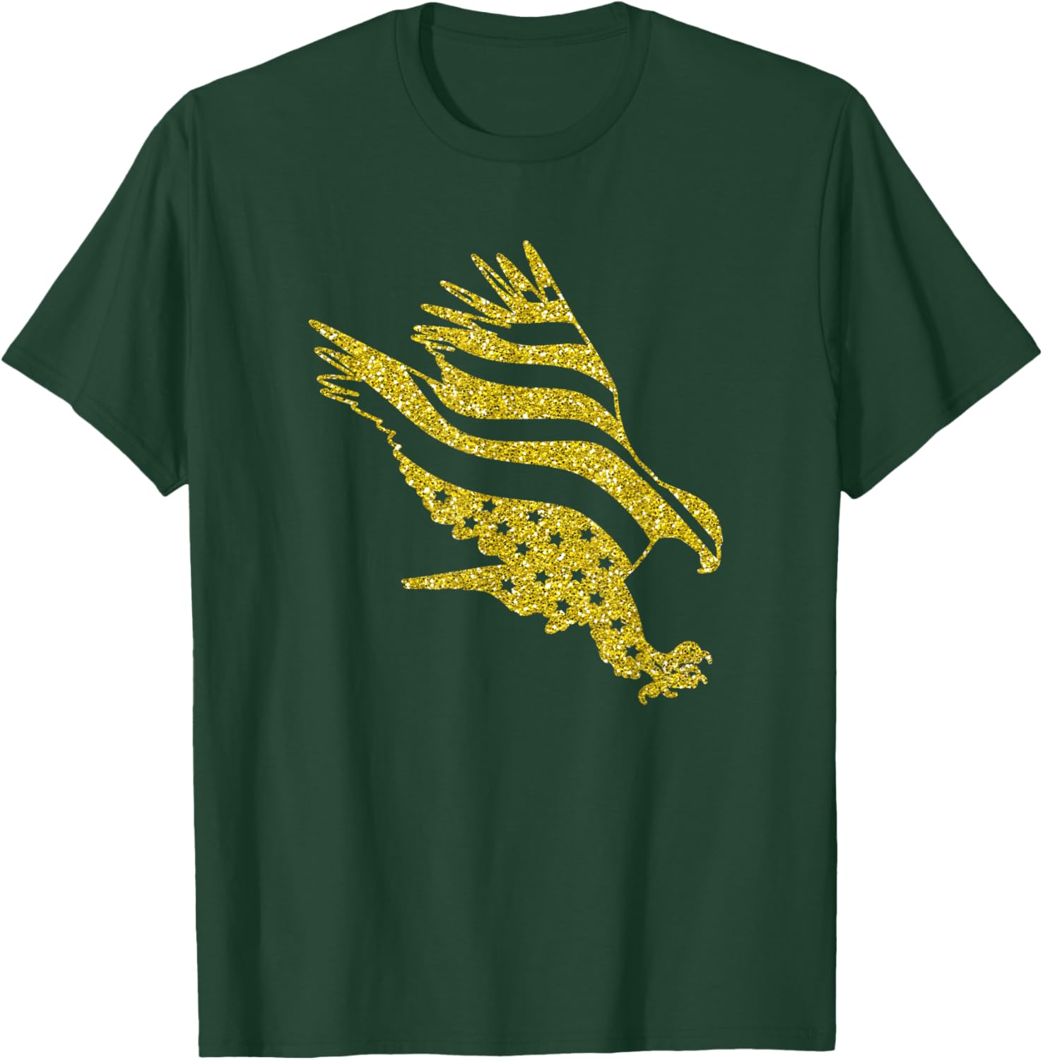 Patriotic Golden American Eagle Men Women Kids Gift T-Shirt - T-Shirt | Forest
