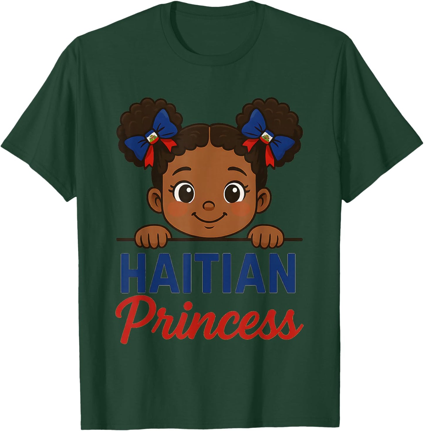 Haitian Princess Haiti Flag Black Girls Melanin Women T-Shirt - T-Shirt | Forest