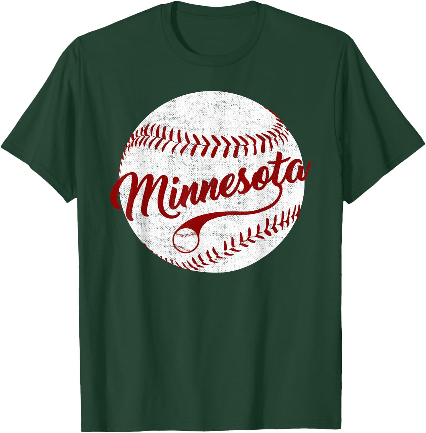Baseball Minnesota Team Love Baseball National Pastime Men T-Shirt - T-Shirt | Forest