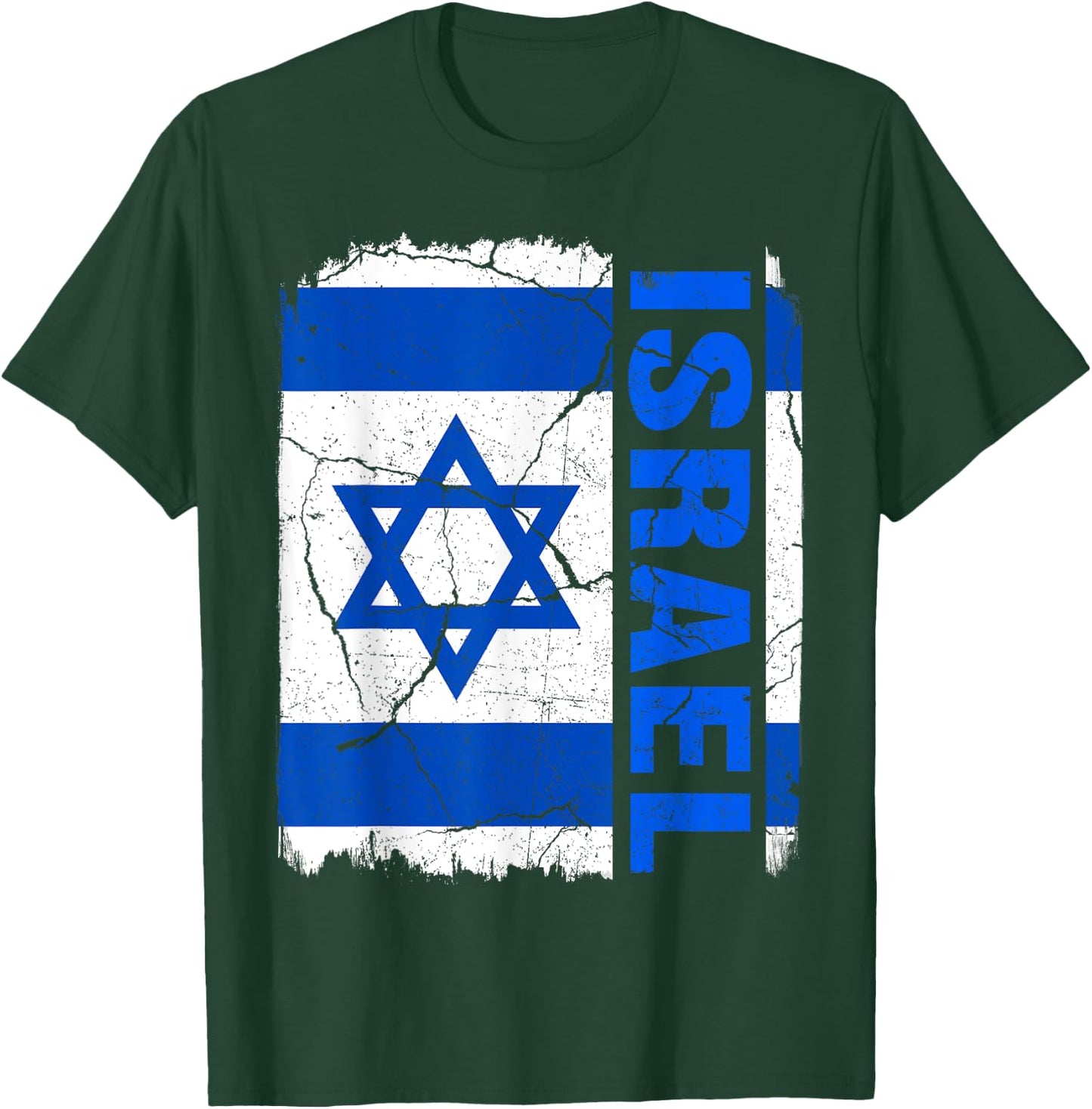 Vintage Israelis Flag Israel Pride Roots Heritage Gift T-Shirt - T-Shirt | Forest