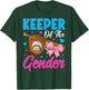 Keeper Of The Gender Baseball or Bows Gender Reveal Party T-Shirt - T-Shirt | Forest
