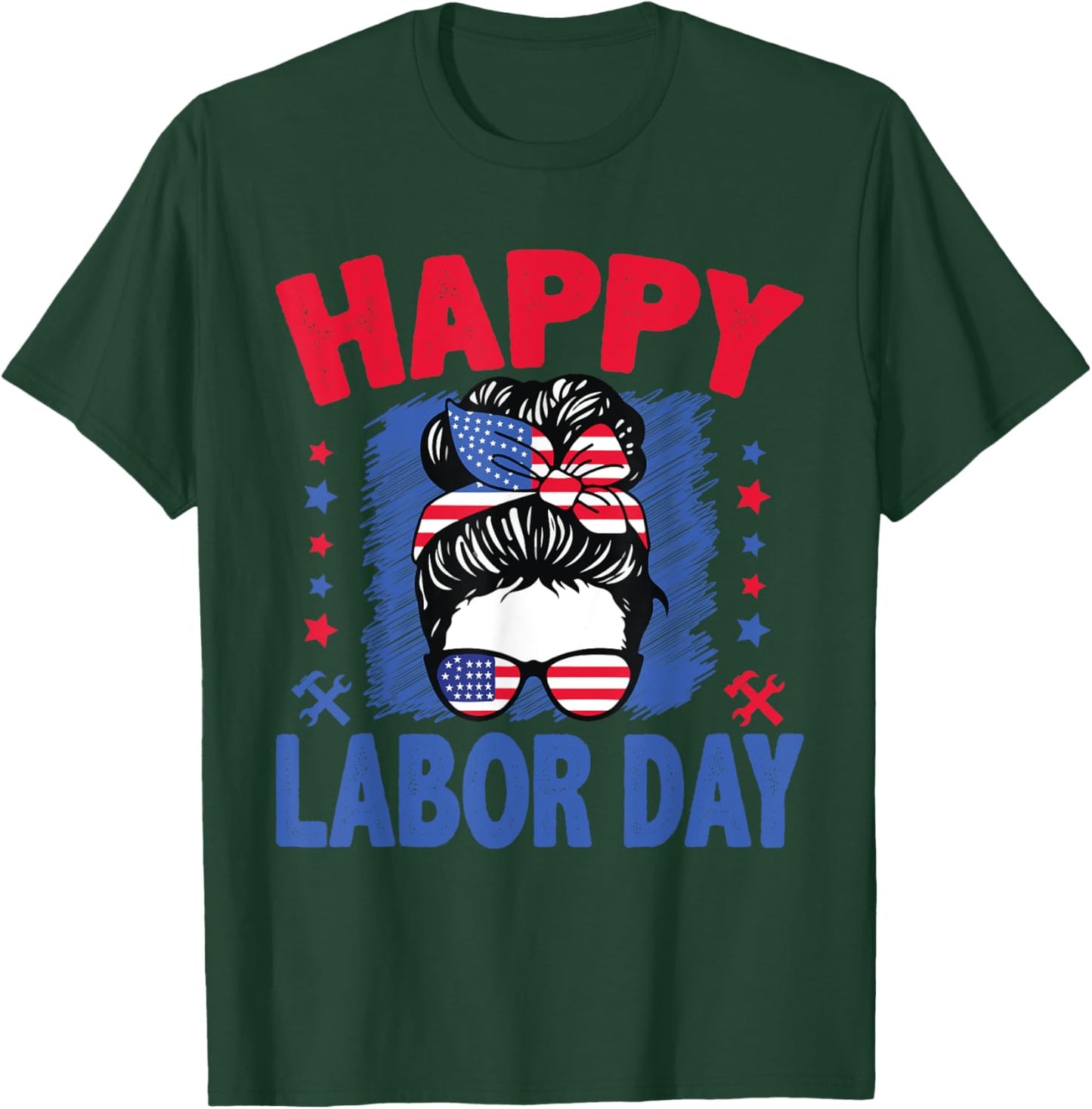 Happy Labor Day Shirt Labor Day Patriot Men Women Boys Kids T-Shirt - T-Shirt | Forest