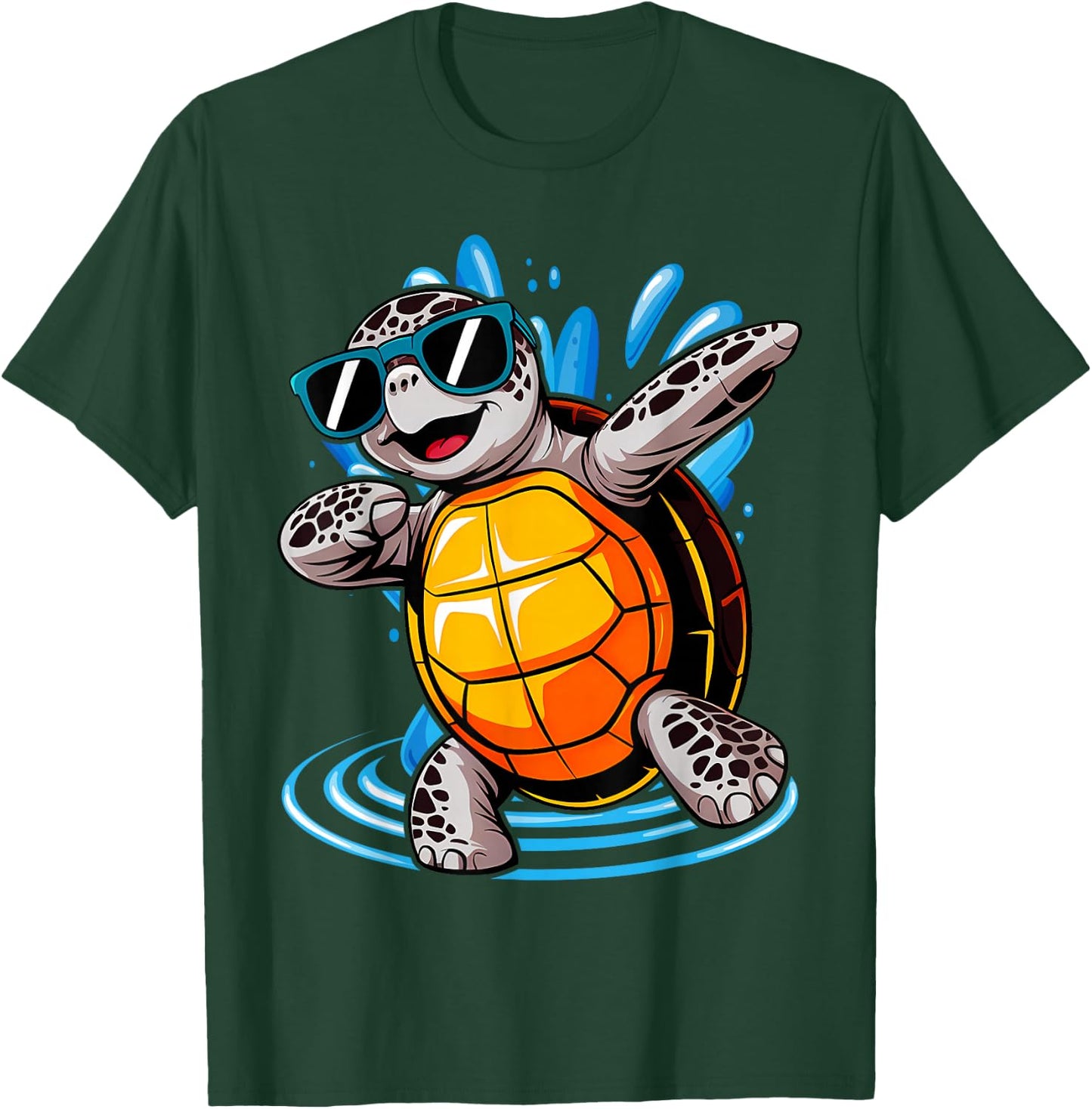 Dabbing Sea Turtles Boys Girls Save Turtles T-Shirt - T-Shirt | Forest