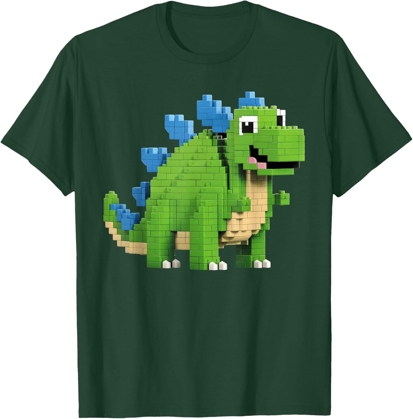 Building Bricks Dinosaur T-Rex Family Matching T-Shirt - T-Shirt | Forest