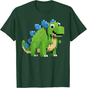 Building Bricks Dinosaur T-Rex Family Matching T-Shirt - T-Shirt | Forest