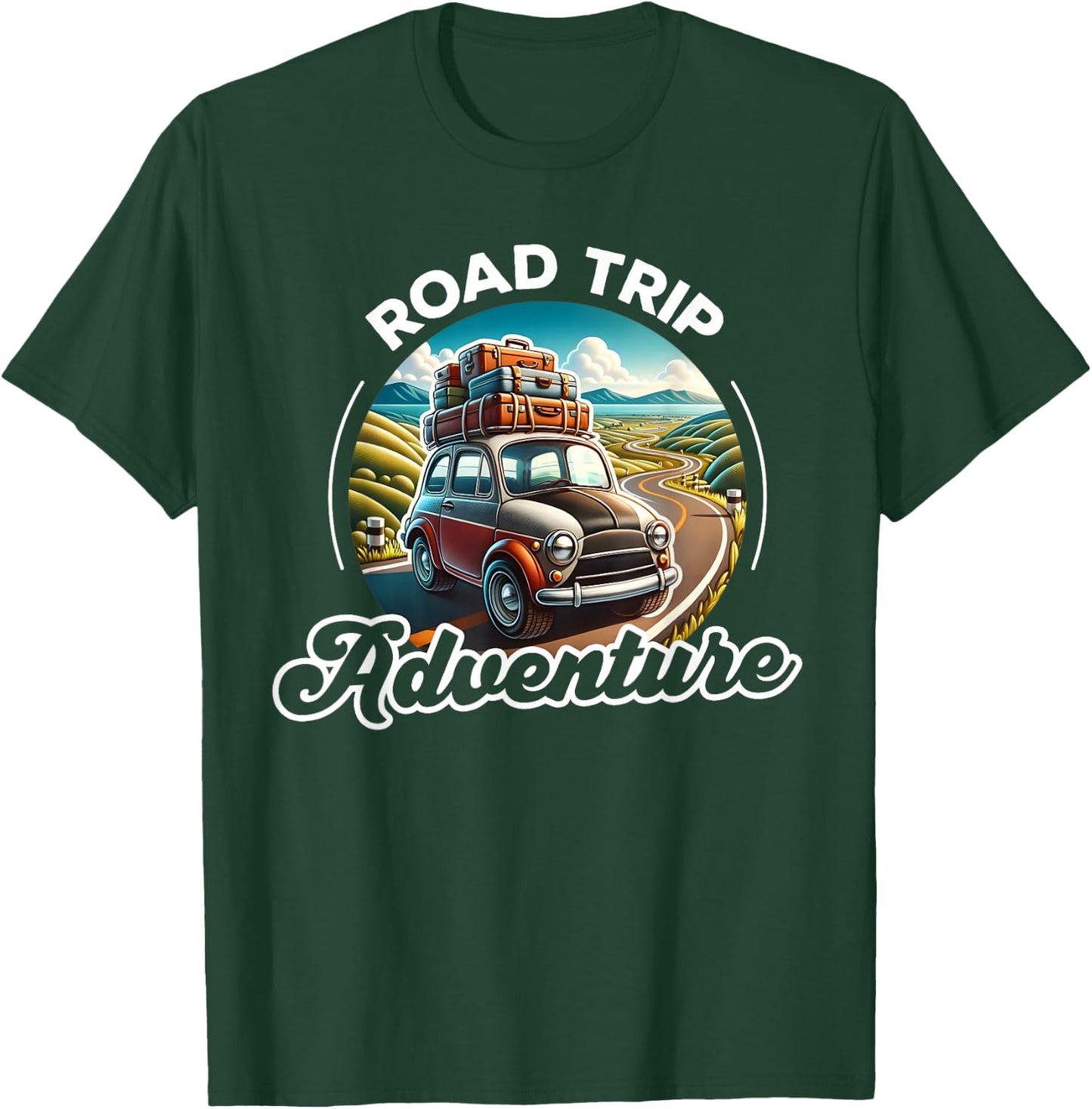Road Trip Adventure Car, Family Vacation Trip, Summer Vacay T-Shirt - T-Shirt | Forest