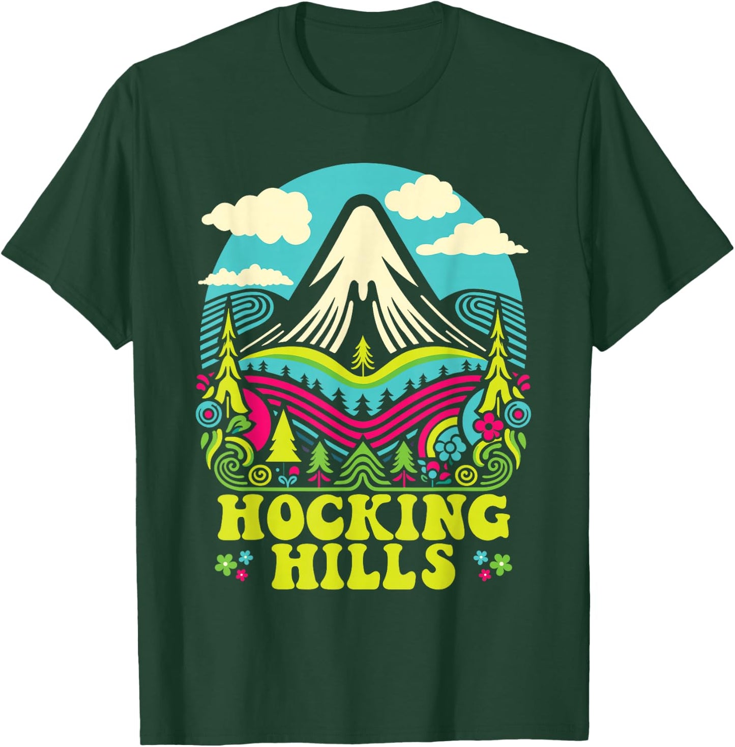 Hocking Hills Groovy, Hocking Hills T-Shirt - T-Shirt | Forest