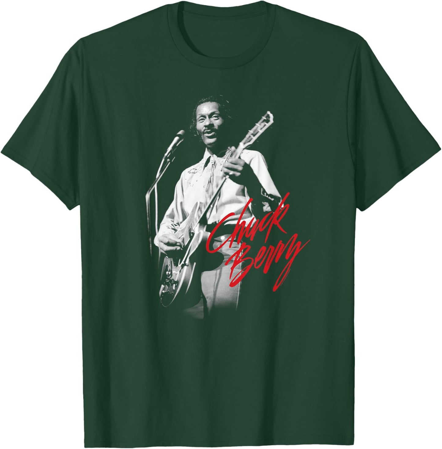 Chuck Berry Guitar Photo T-Shirt - T-Shirt | Forest