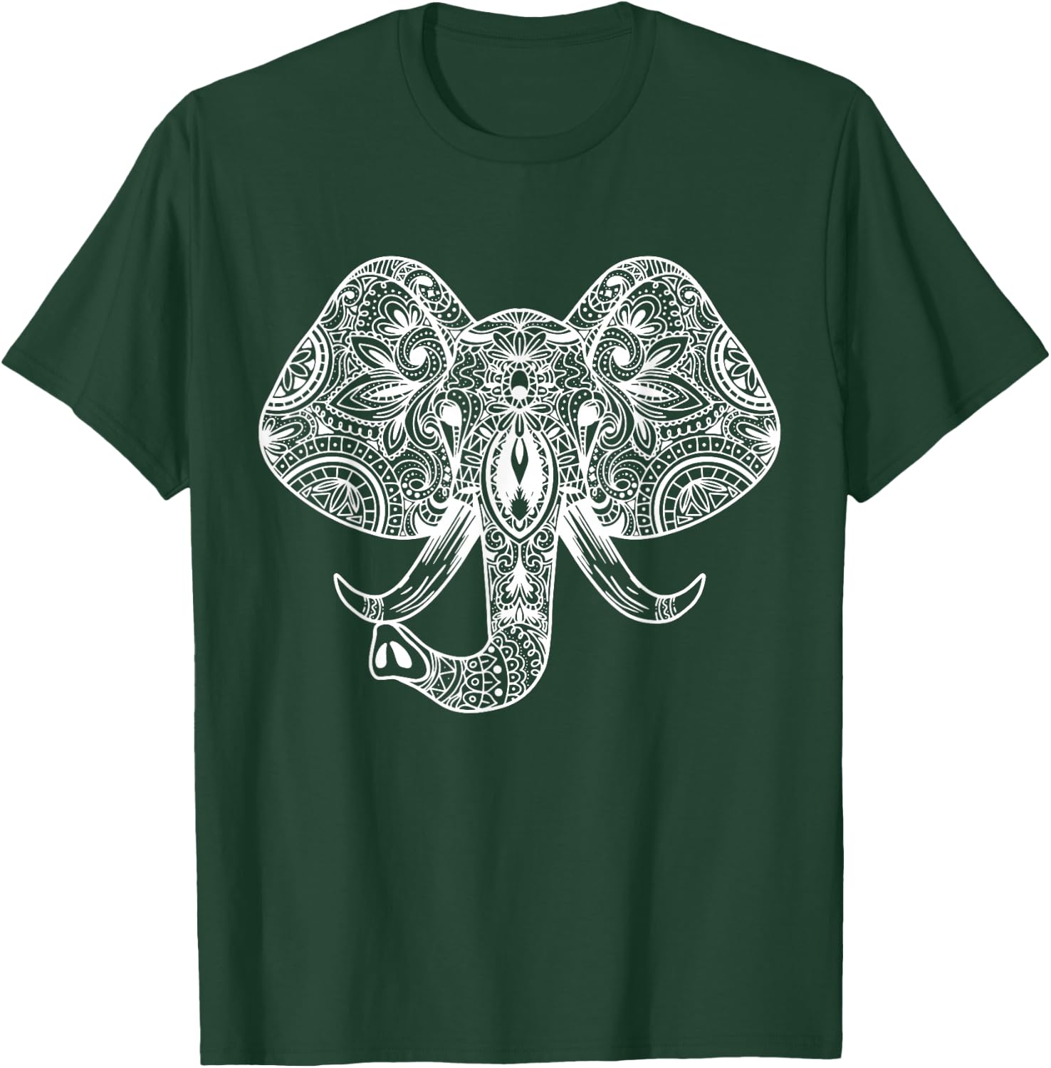 Elephant Head Mandala I Elephant Elephant Pachyderm Children T-Shirt - T-Shirt | Forest