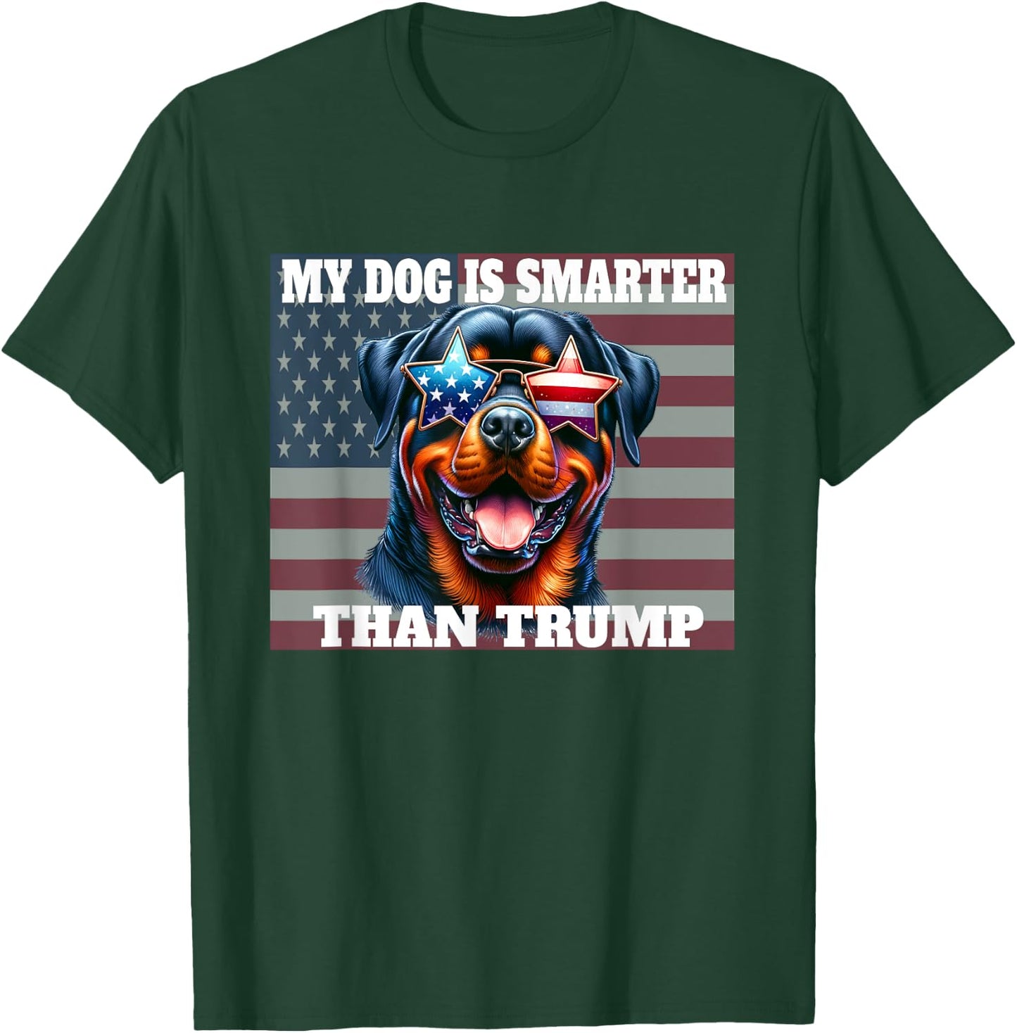My Dog Is Smarter Than Trump funny anti-Trump dog lover Women Kids T-Shirt - T-Shirt | Forest
