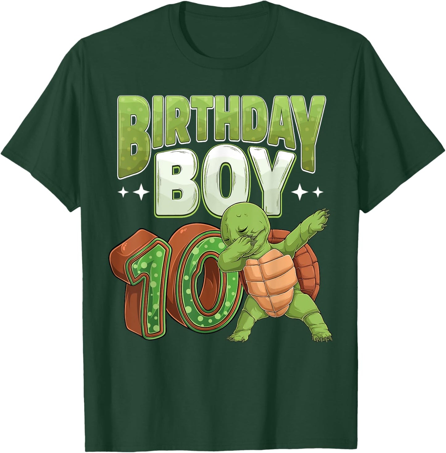 10 year old Turtle animal lovers 10th Birthday Boy T-Shirt - T-Shirt | Forest