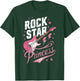 Girls Women's Teen Rock Star Princess Electric Guitar Design T-Shirt - T-Shirt | Forest