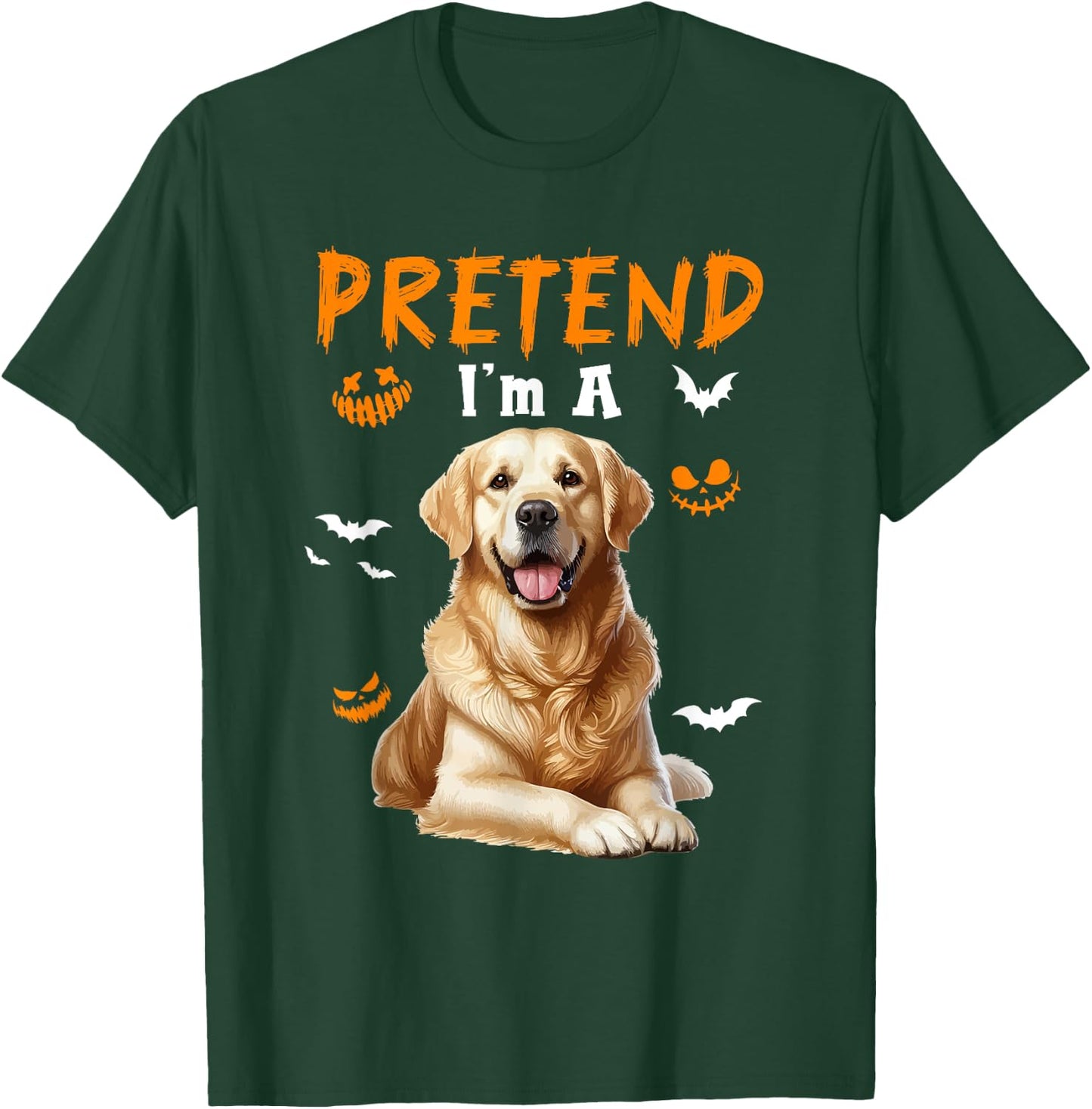 Pretend I'm A Golden Retriever Halloween Costume Owner Kids T-Shirt - T-Shirt | Forest