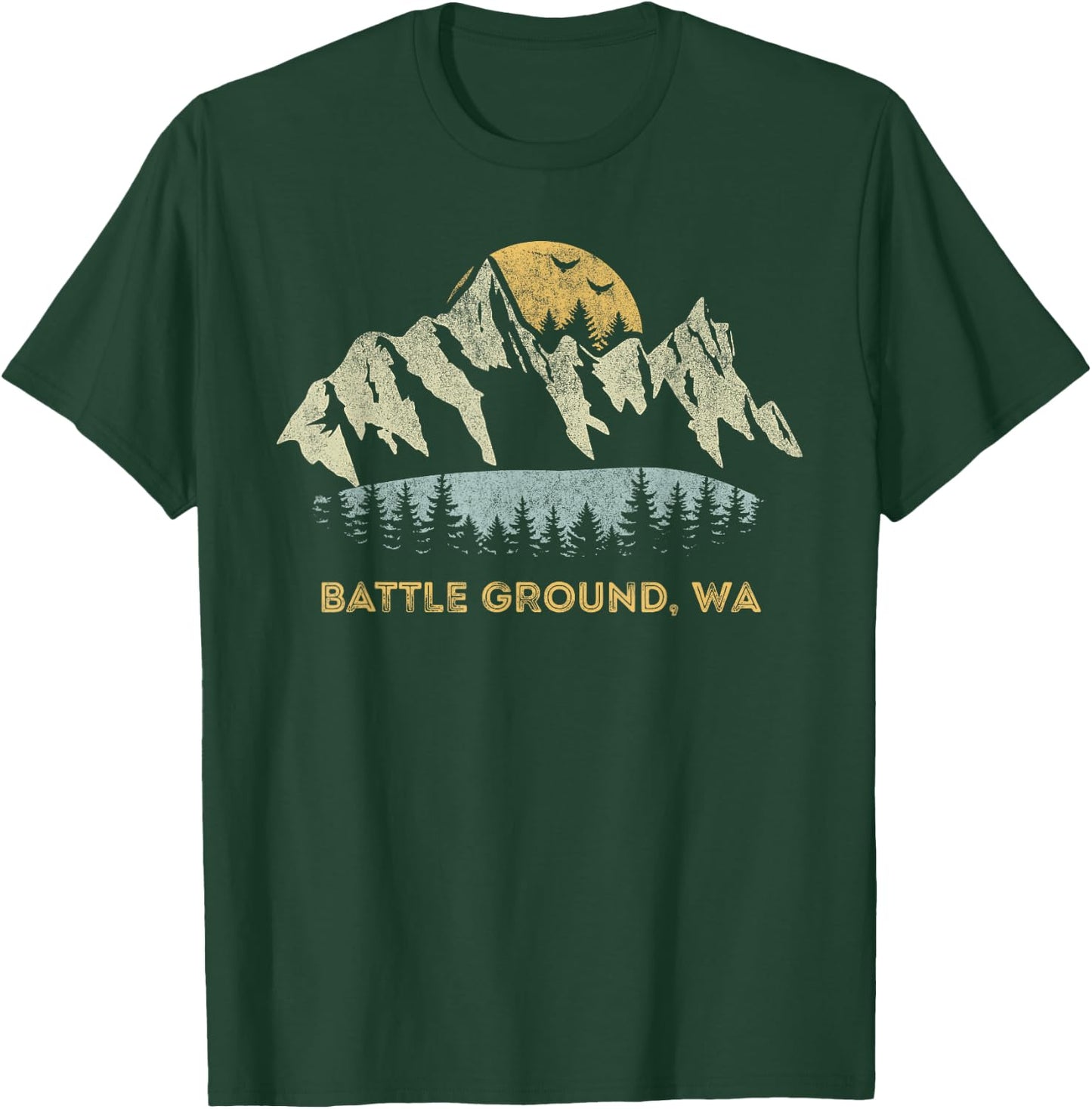 Battle Ground Washington Mountain Sunset Sunrise WA T-Shirt - T-Shirt | Forest