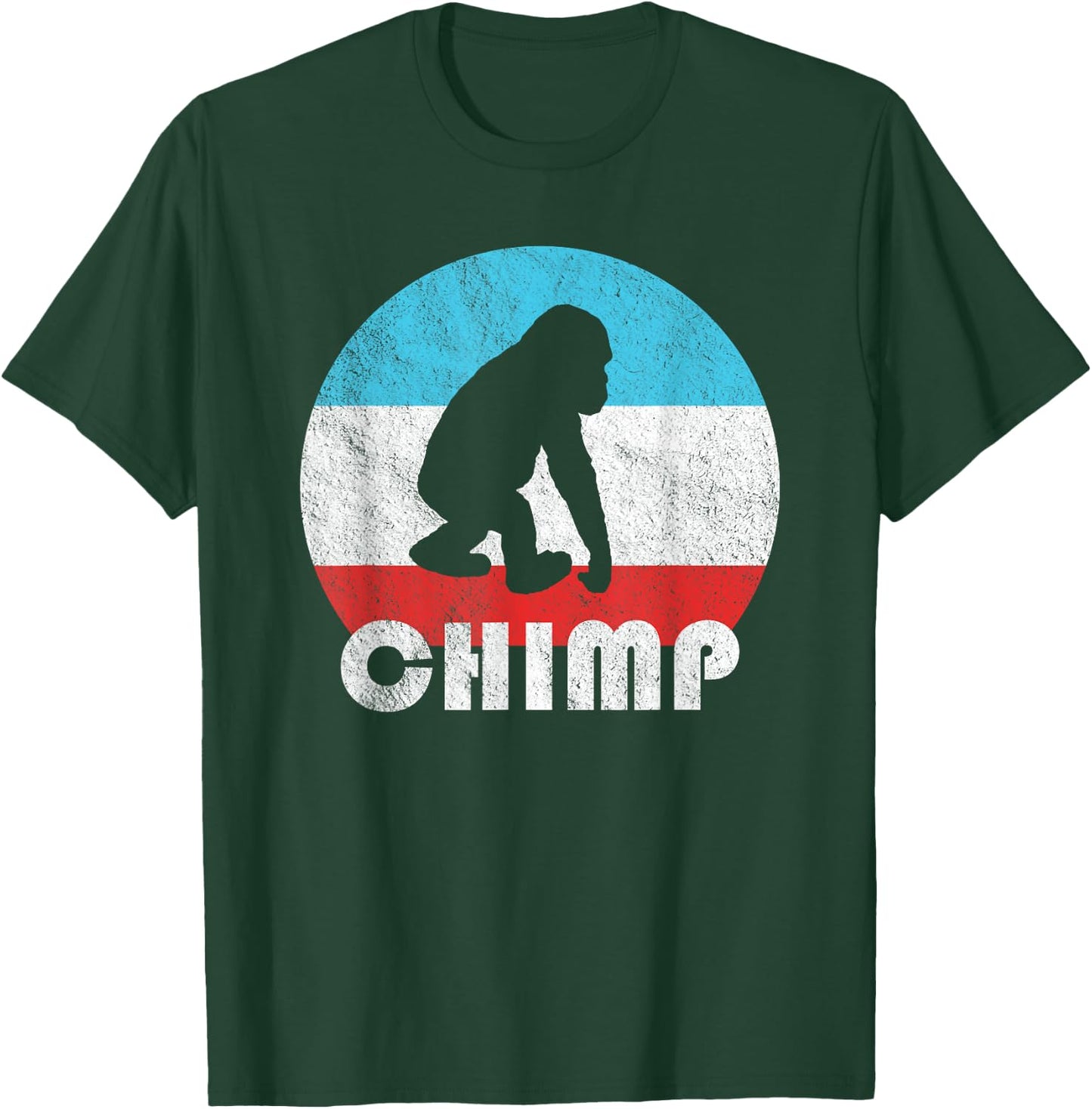 Baby Chimpanzee Chimp Vintage Retro Silhouette Gift T-Shirt - T-Shirt | Forest