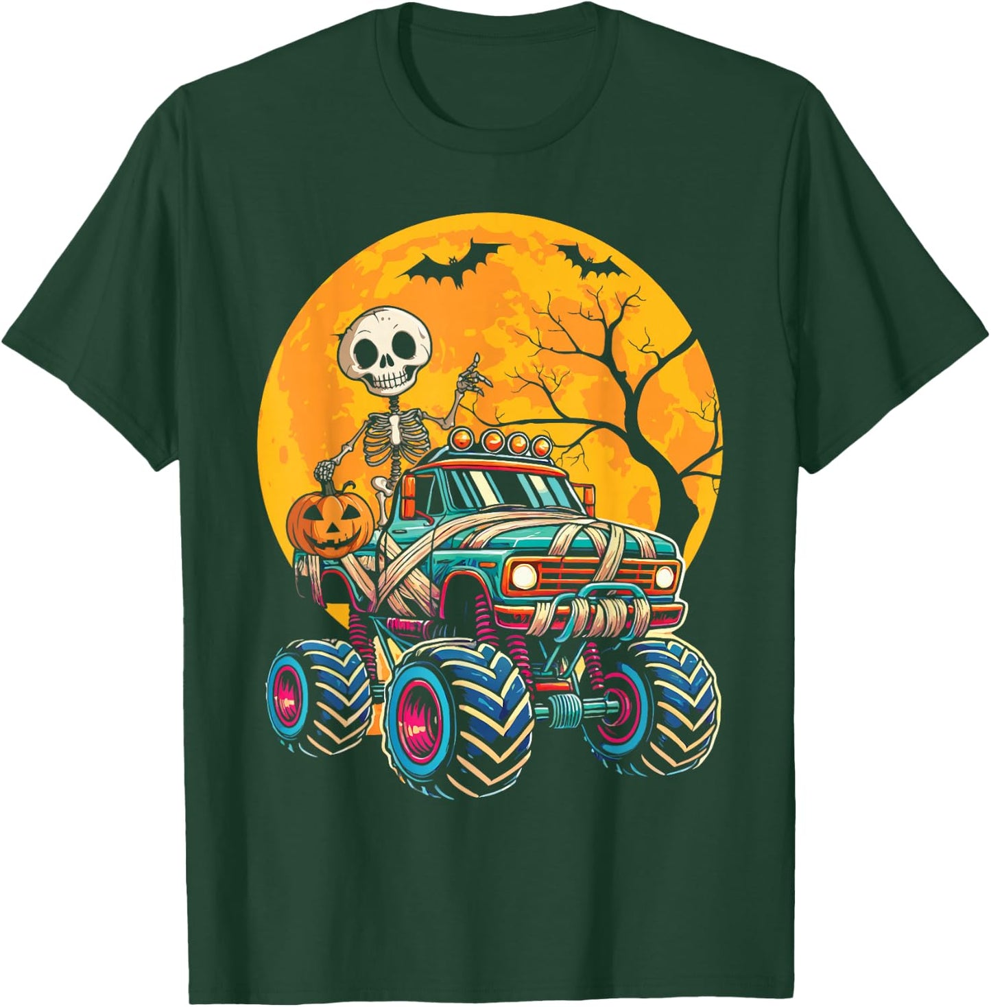Monster Truck Halloween Costume Toddler Boys Halloween Kid T-Shirt - T-Shirt | Forest