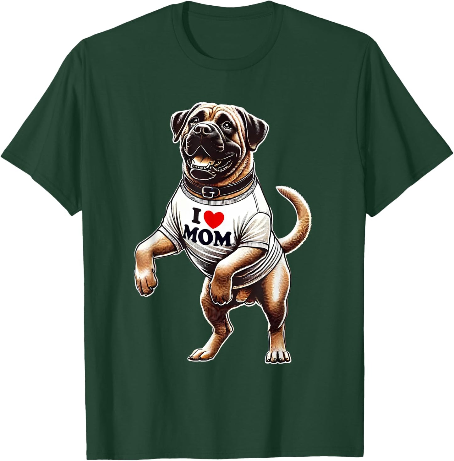 Boerboel Mom I Love Mom Boerboel Lover T-Shirt - T-Shirt | Forest