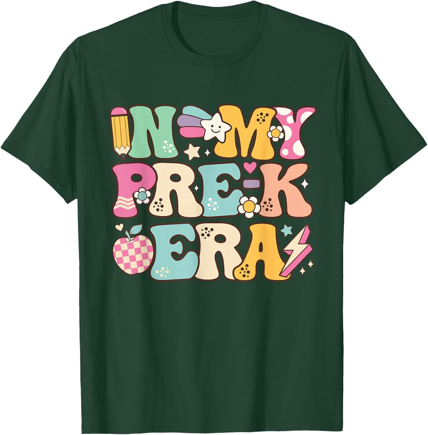 In My Pre-K Era Girl Back To School Cute PreSchool Teacher T-Shirt - T-Shirt | Forest