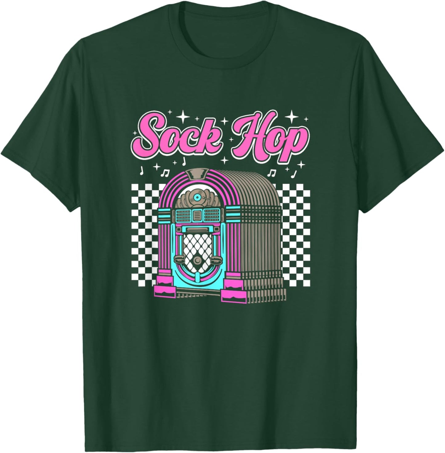 Retro Vintage Sock Hop 1950s Party For Sock Hop Dancers T-Shirt - T-Shirt | Forest