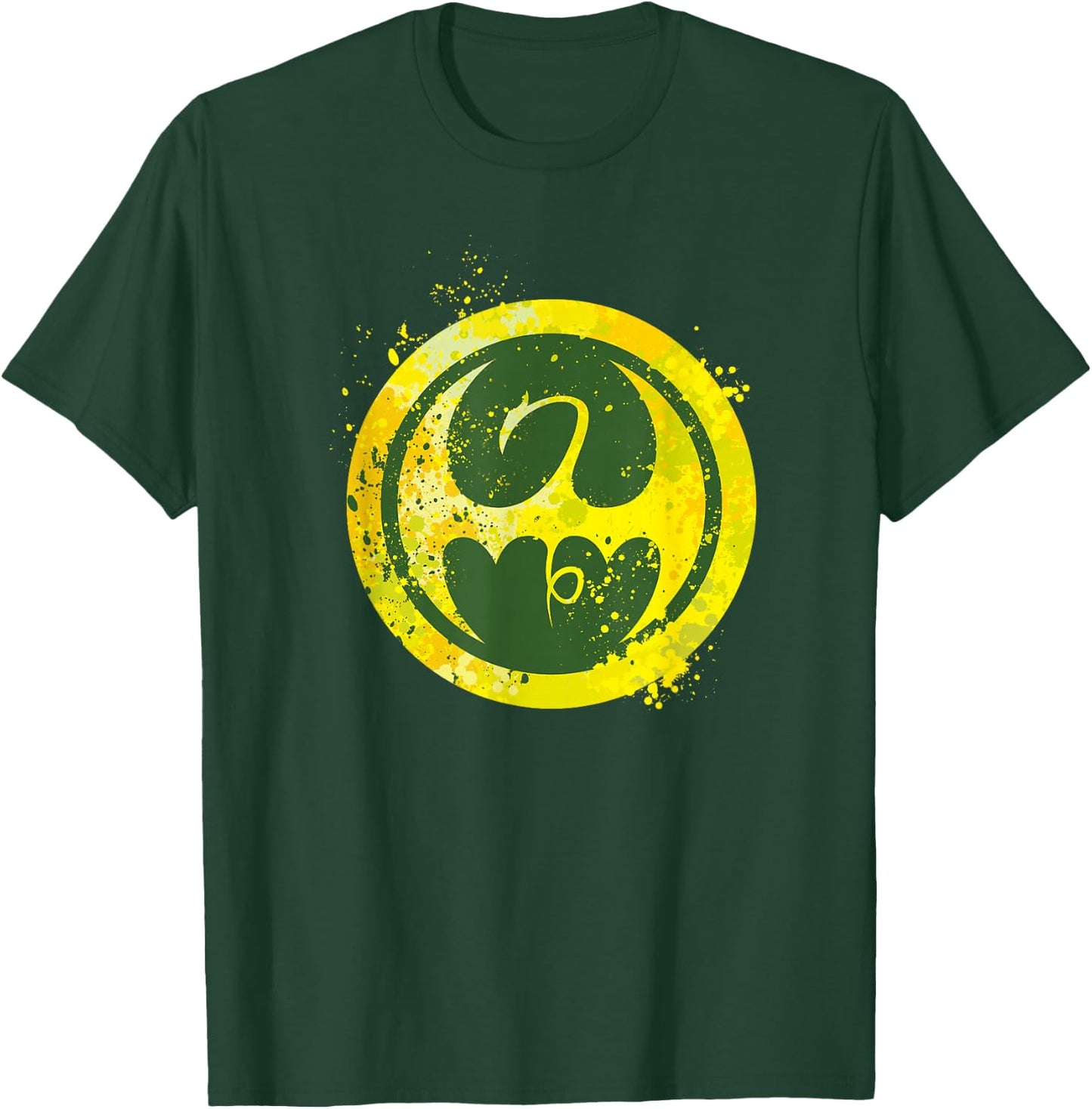 Marvel Iron Fist Dragon Splatter Comic Color Logo T-Shirt - T-Shirt | Forest