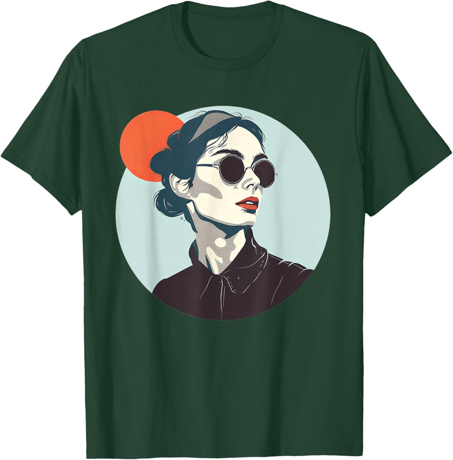 Emily Dickinson With Sunglasses T-Shirt - T-Shirt | Forest