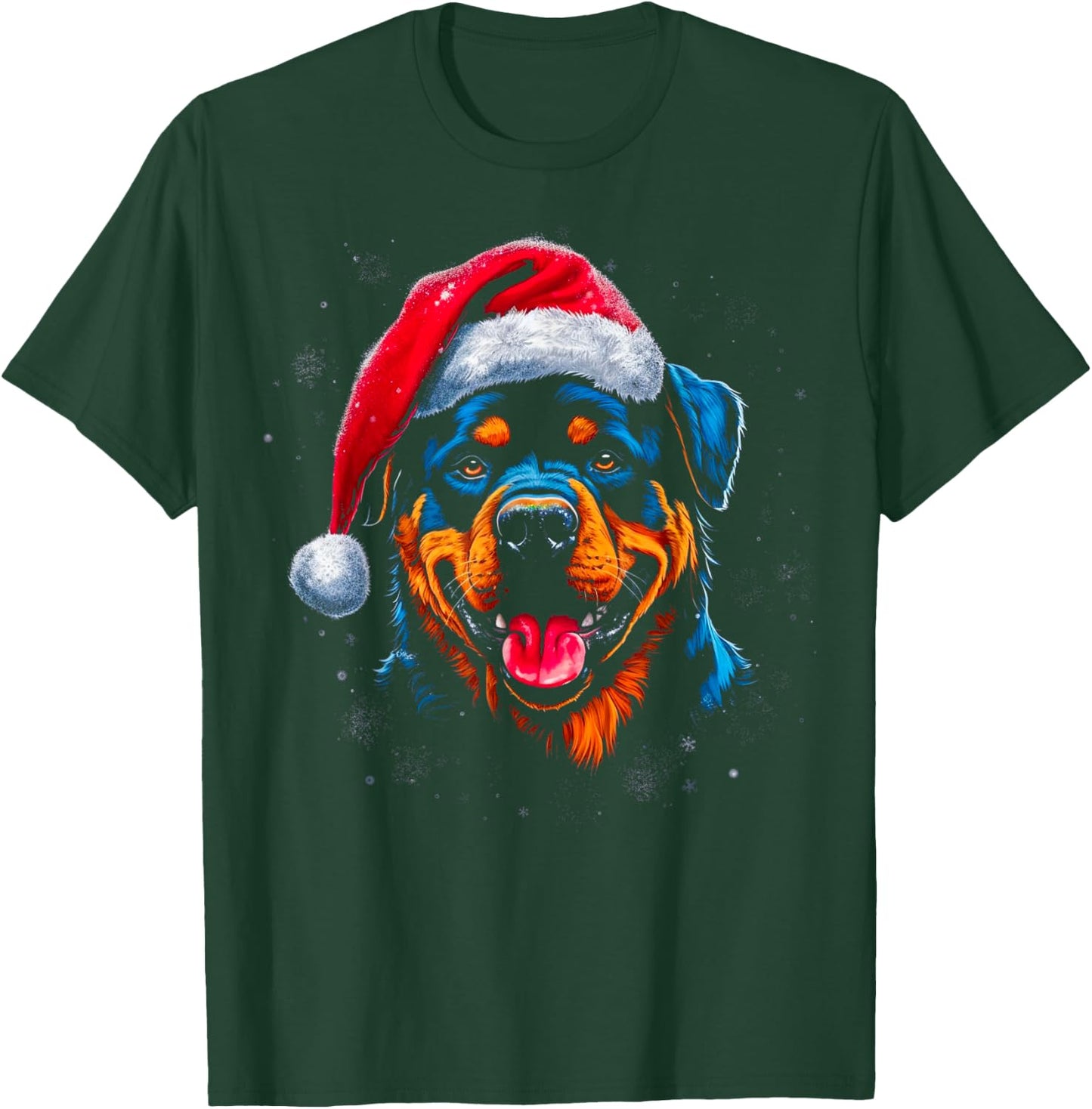 Pop Art Design Rottweiler Dog Christmas T-Shirt - T-Shirt | Forest