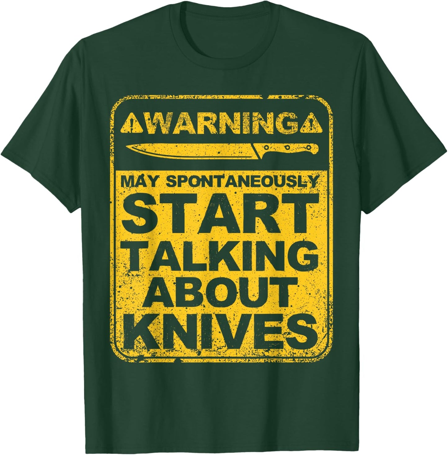 Funny Knife Collector Design Men Women Knife Lovers Butchers T-Shirt - T-Shirt | Forest