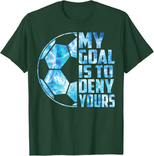 Boy Soccer T Shirt Kid Youth Funny My Goal Is To Deny Yours T-Shirt - T-Shirt | Forest