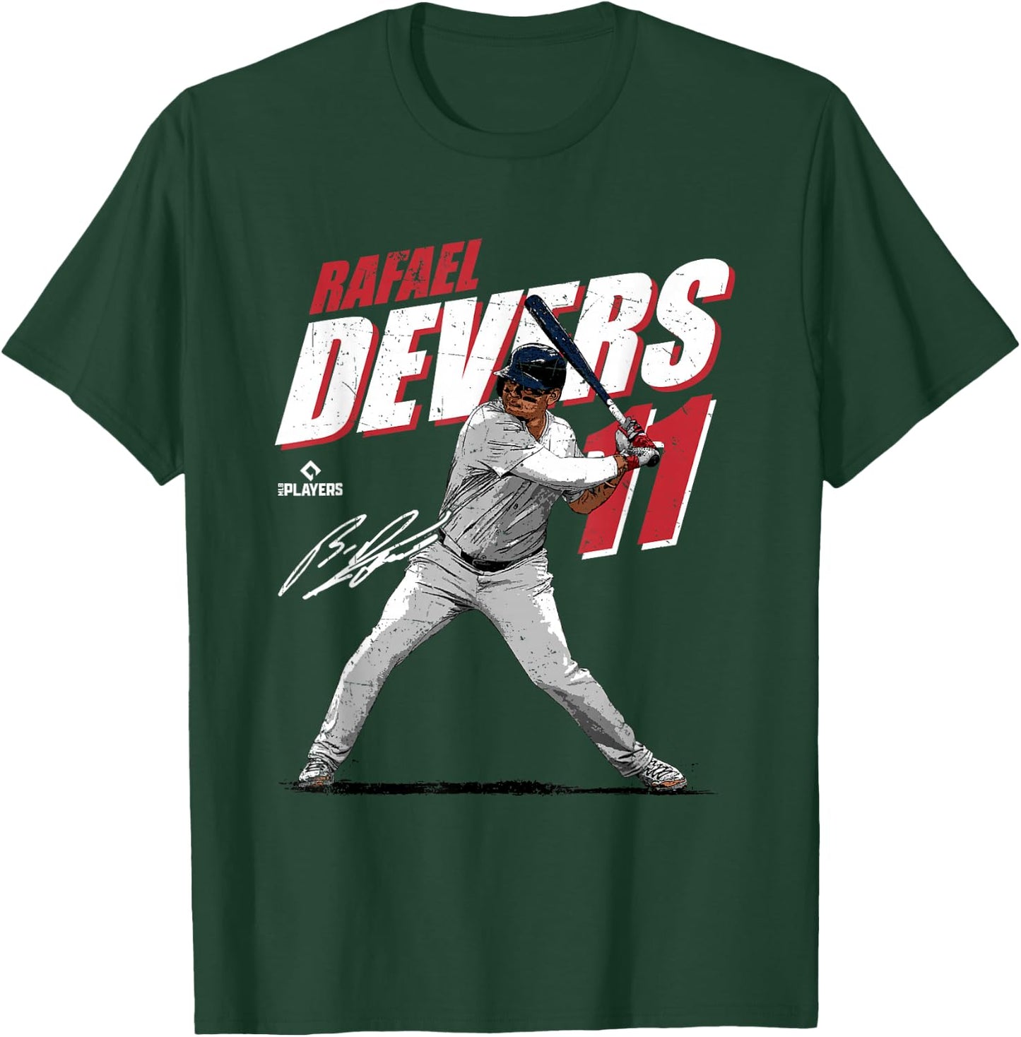 Rafael Devers | Boston Baseball Players | MLBRDS3001 T-Shirt - T-Shirt | Forest