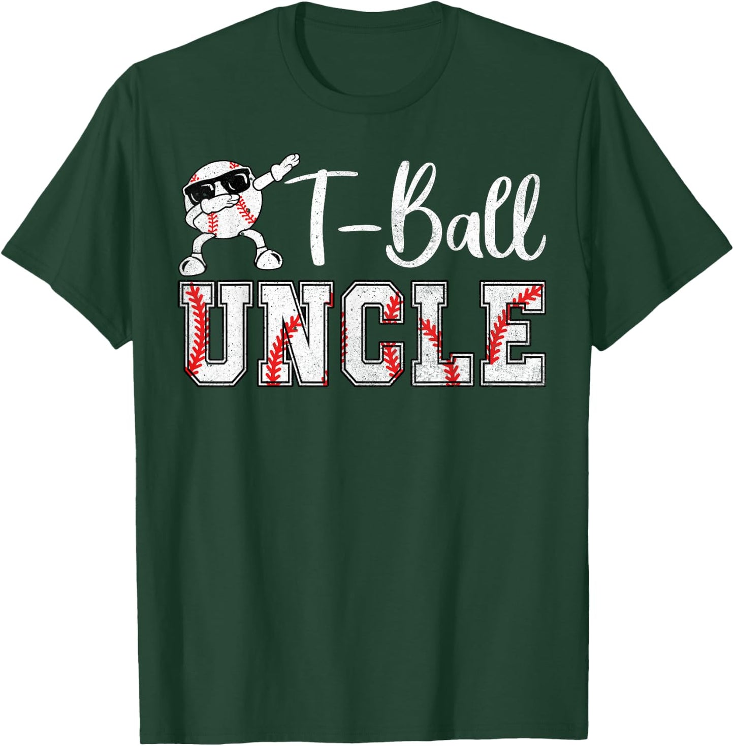 Ball Uncle Heart Funny T-Ball Uncle T-Shirt - T-Shirt | Forest