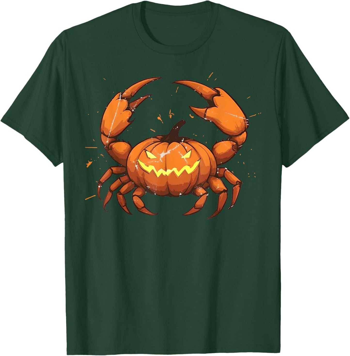 Spooky Crab Pumpkin Cute Easy Lazy Animal Halloween Costume T-Shirt - T-Shirt | Forest