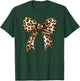 Coquette Leopard Print Bow Cute Trendy Girly Girl Bow T-Shirt - T-Shirt | Forest