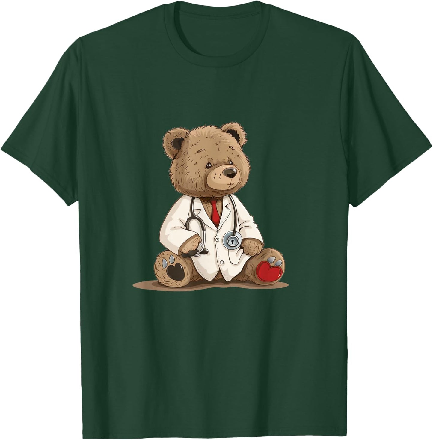 Cute Doctor Teddy Bear for Kids and Adults T-Shirt - T-Shirt | Forest
